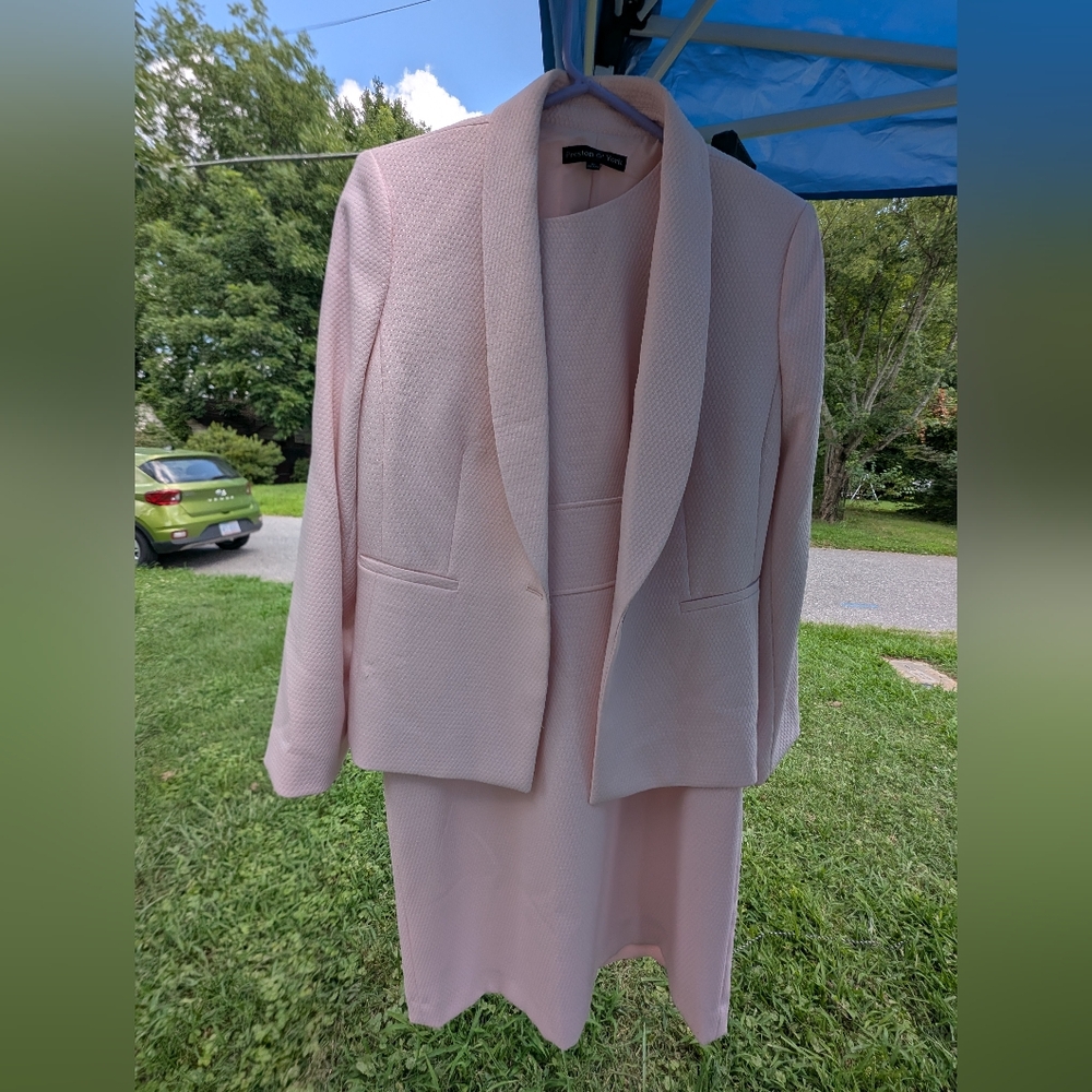 Preston & York Pink Blazer Shawl Collar Open Front